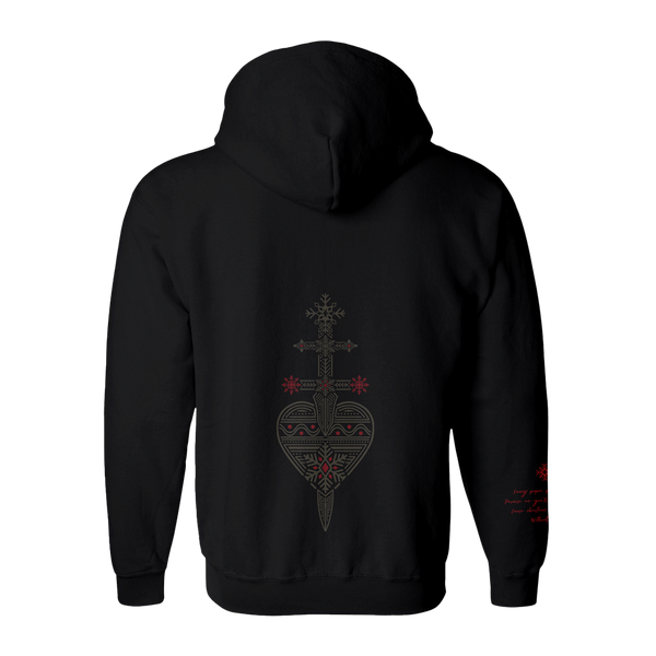 Bon Jovi Black Holiday Zip Up Hoodie Bon Jovi Official Store