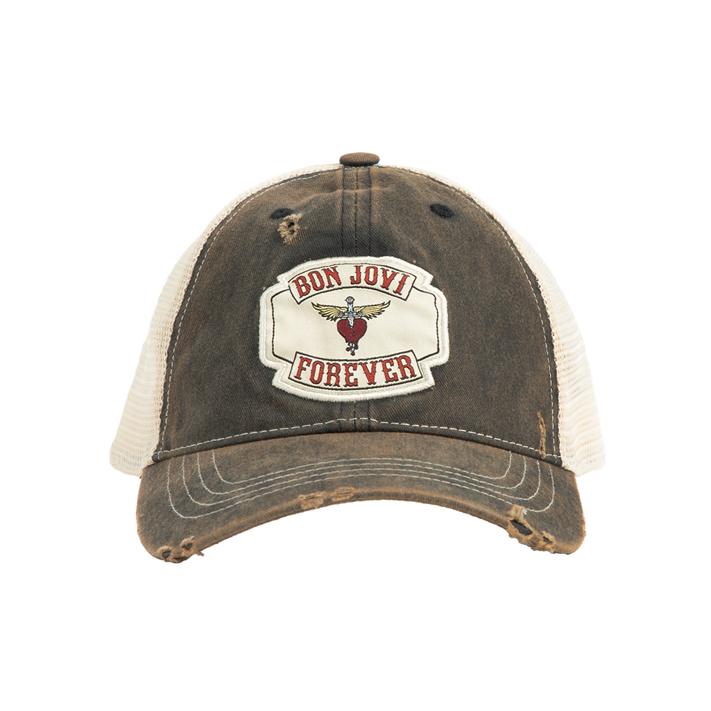 Forever Distressed Trucker Hat - Bon Jovi Official Store