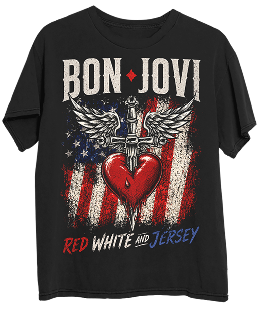 BON JOVI THE TOUR ラグランTシャツ BON JOVI THE TOUR ラグランTシャツ Heart & Dagger Stained Glass