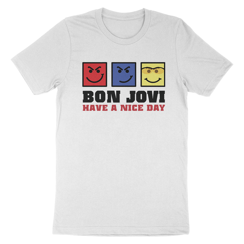 Have A Nice Day White T-Shirt - Bon Jovi Official Store Have A Nice Day White T-Shirt - Bon Jovi Official Store