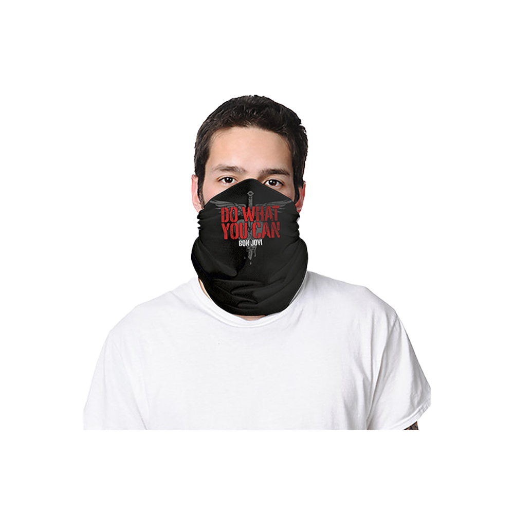 Bon Jovi Do What You Can Black Gaiter Face Cloth Covering