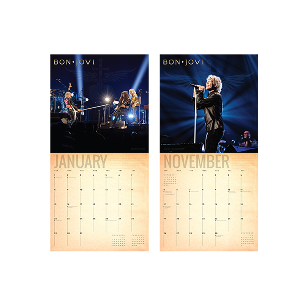 Bon Jovi 2023 Calendar Bon Jovi Official Store