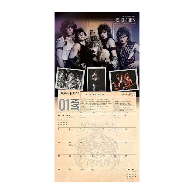 Bon Jovi 40th Anniversary 2024 Calendar Bon Jovi Official Store