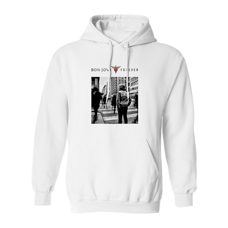 Bon Jovi Forever Hoodie in White