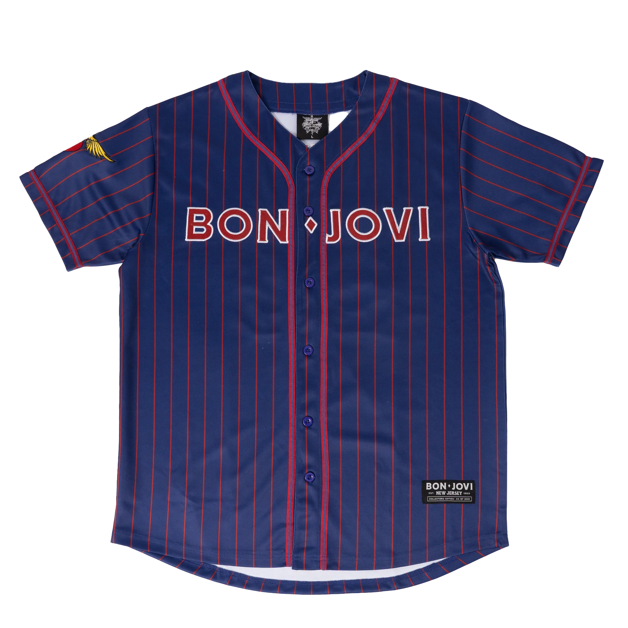 Bon Jovi Blue Baseball Jersey