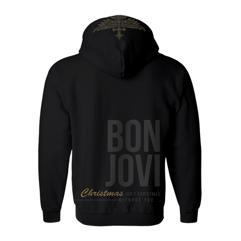 Bon Jovi Christmas Hoodie Back 