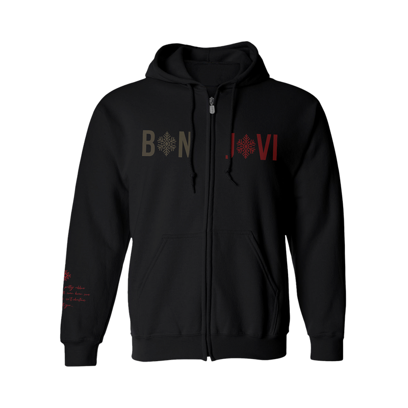 Bon jovi zip hoodie Clearance