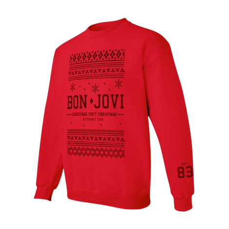 Bon Jovi Holiday "Sweater" Crewneck Back 