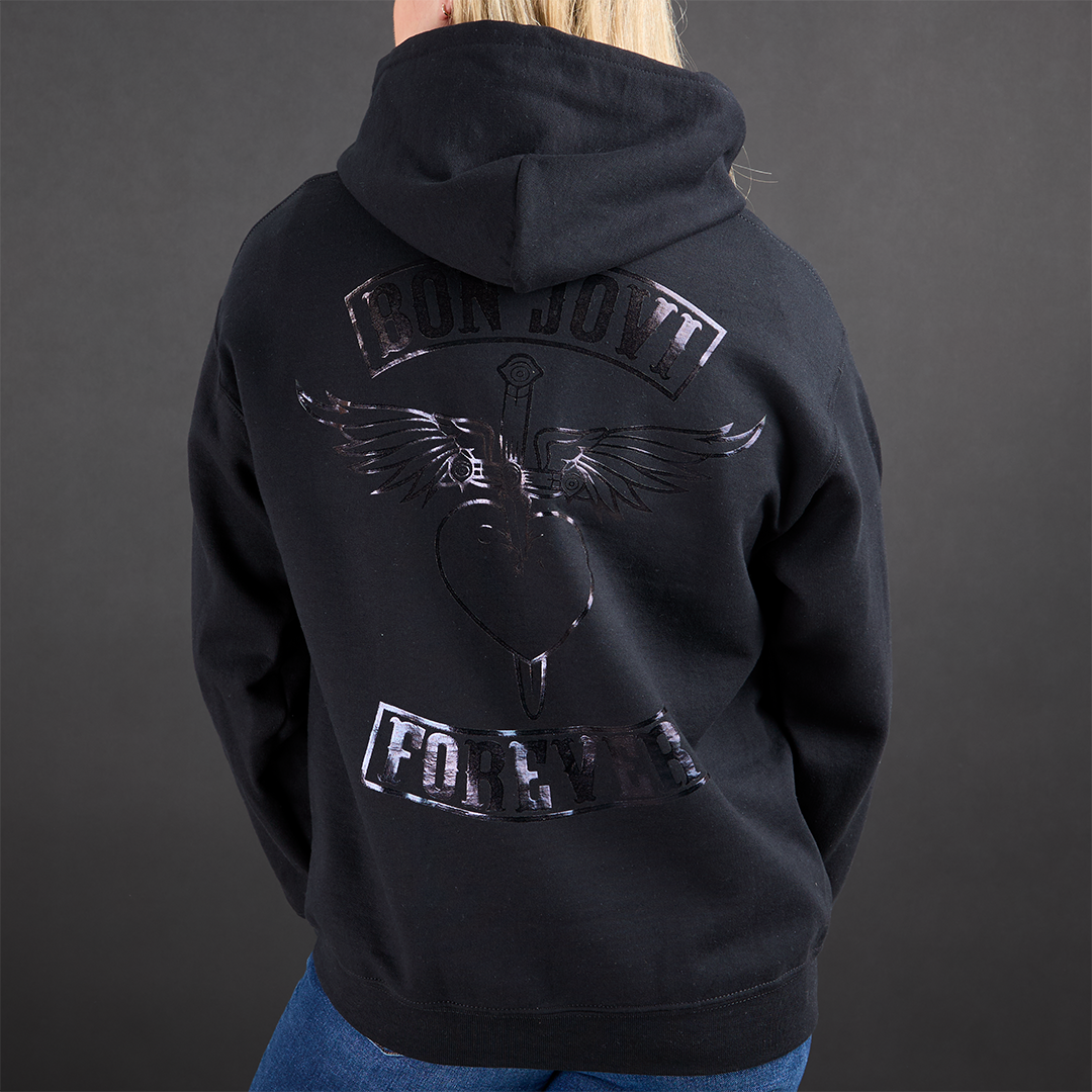 Black on Black Patch Hoodie