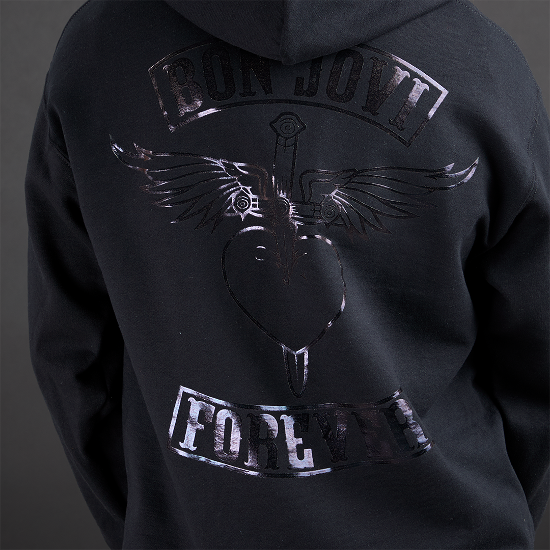 Black on Black Patch Hoodie