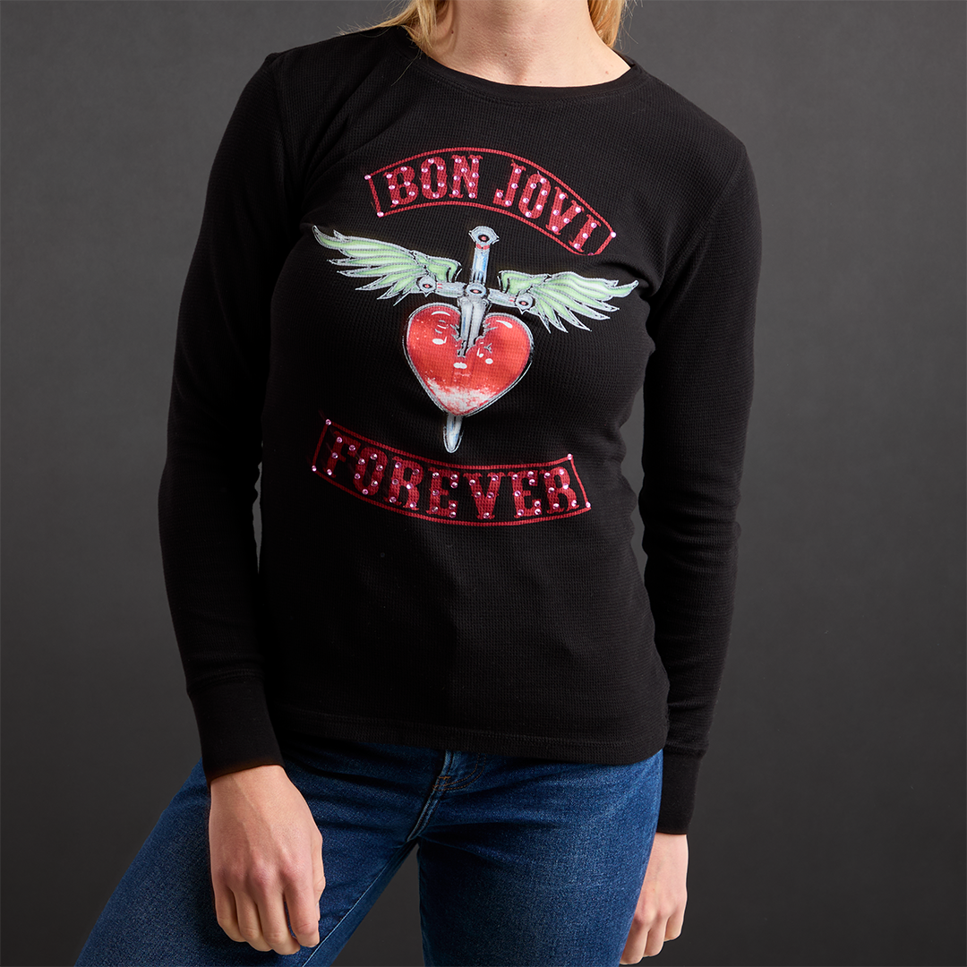 Glass Heart & Dagger Patch Thermal Top