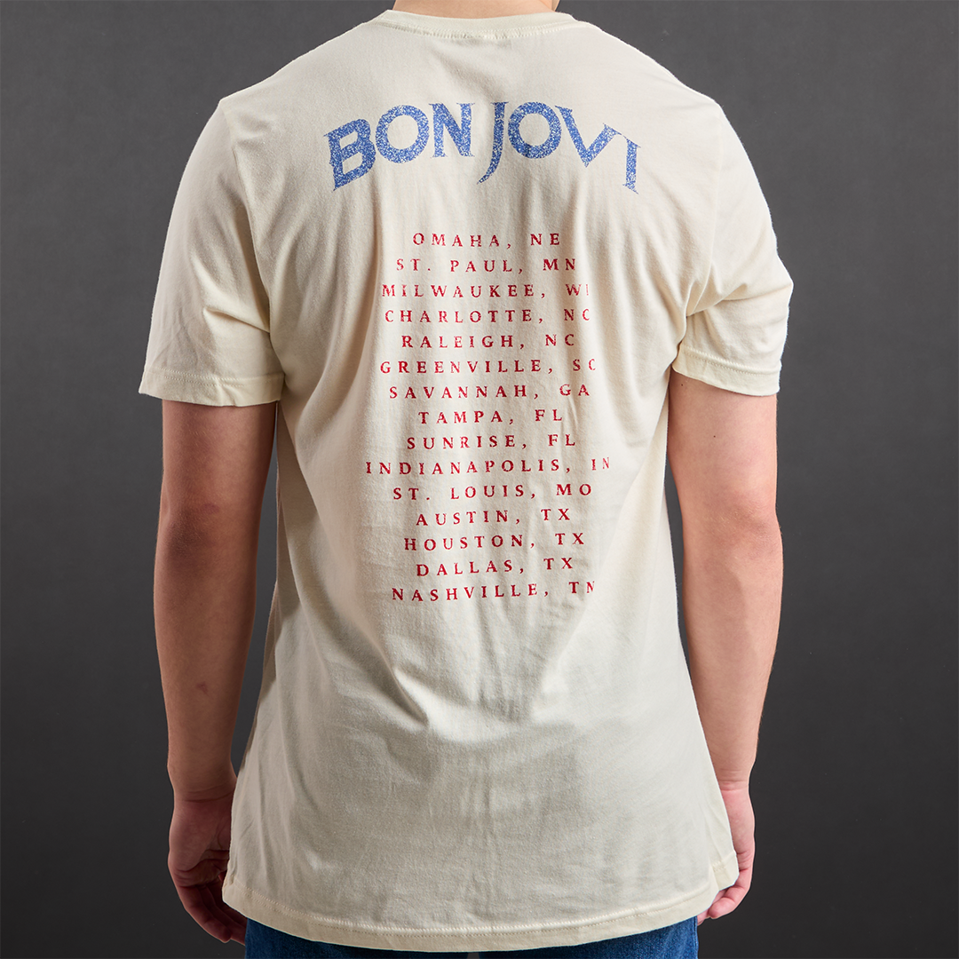 Bon Jovi Tour T-Shirt - Tan