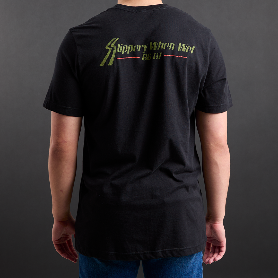Slippery When Wet Vintage World Tour Black T-Shirt