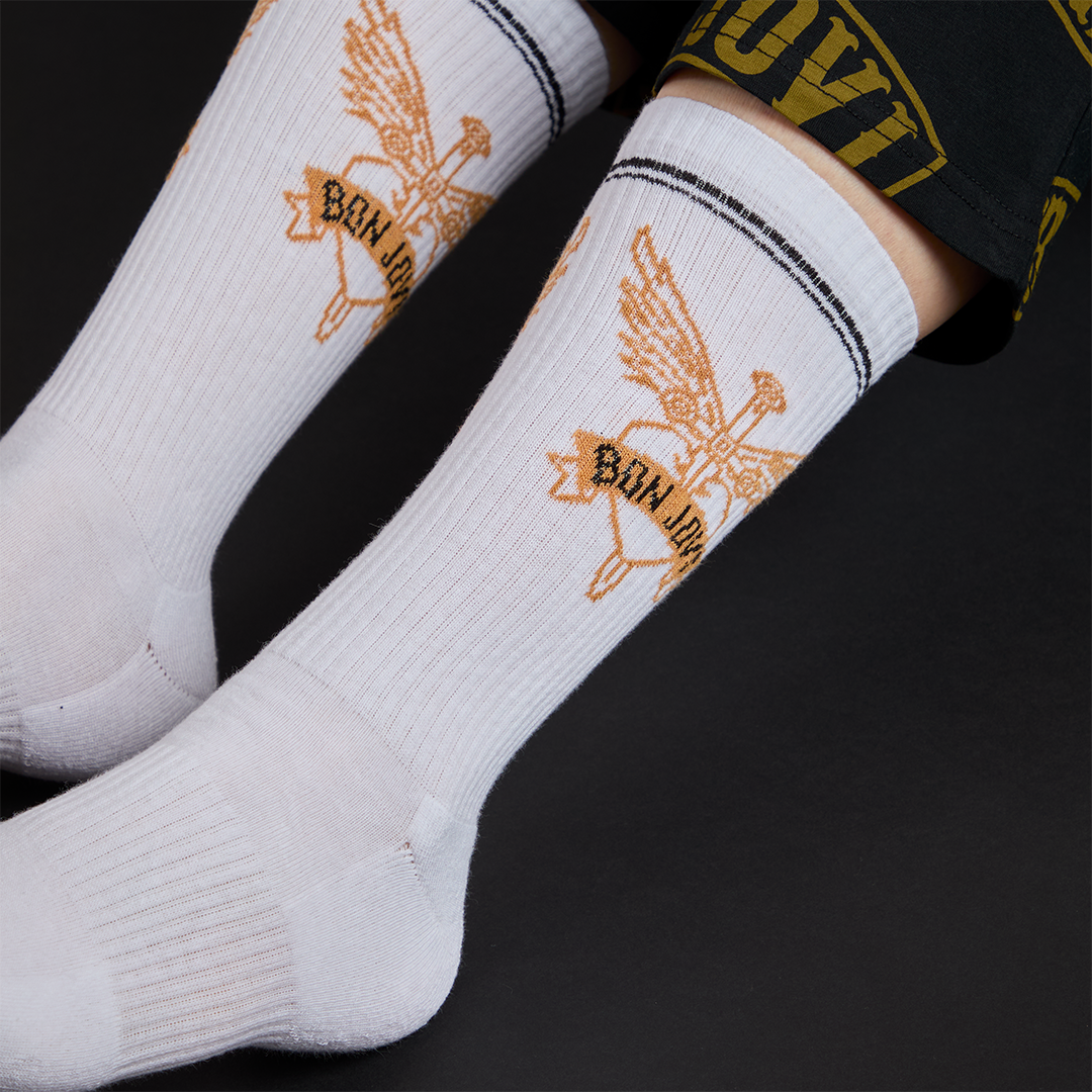 Heart & Dagger White Socks