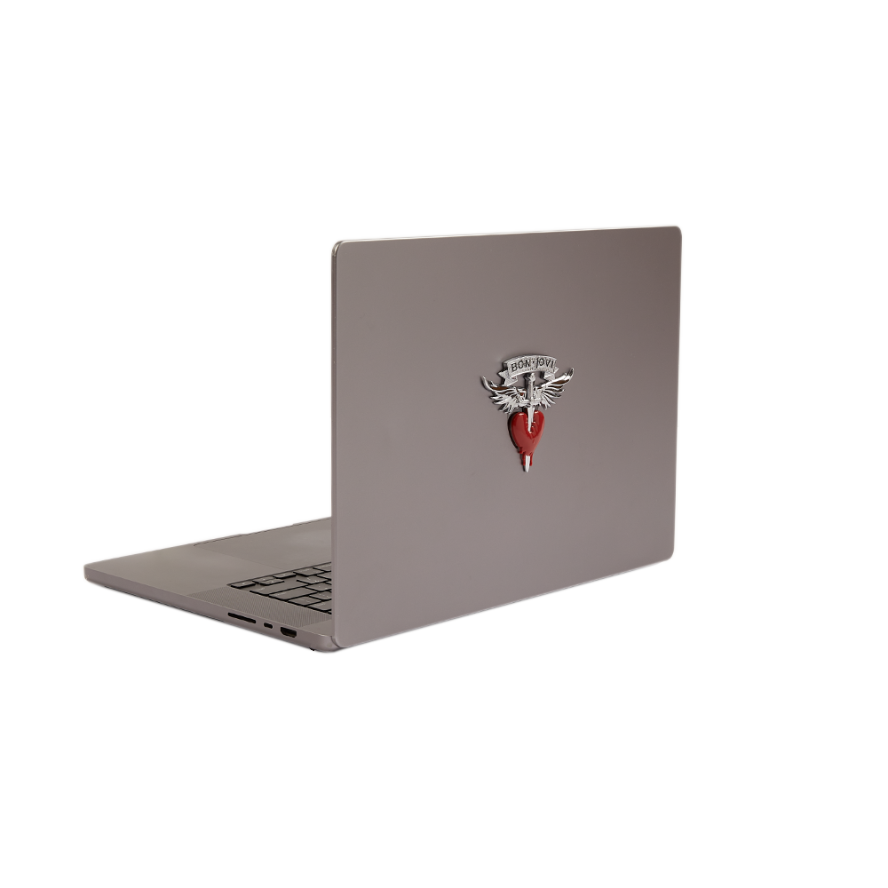 Heart & Dagger Badge on Laptop