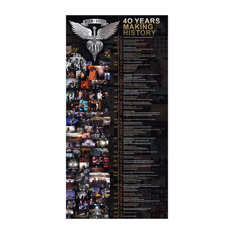 Bon Jovi 40th Anniversary 2024 Calendar Bon Jovi Official Store