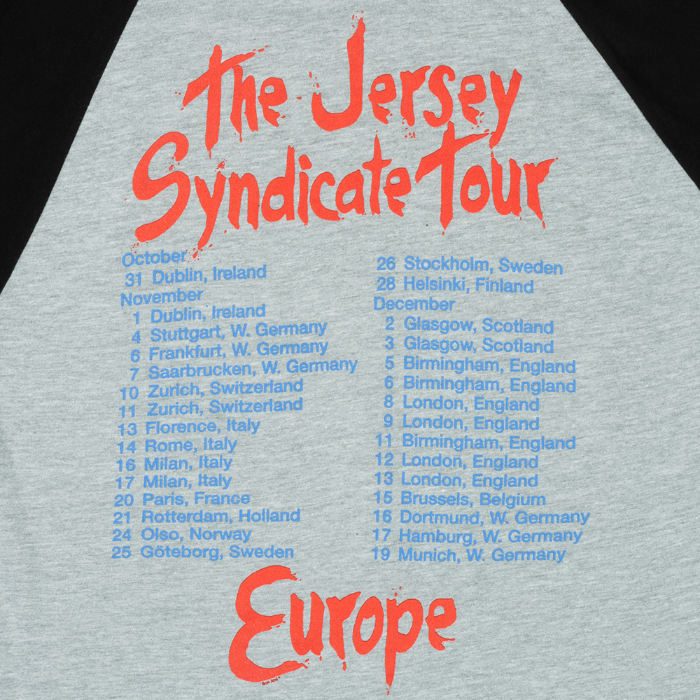 The Jersey Syndicate Tour Raglan Back Detail