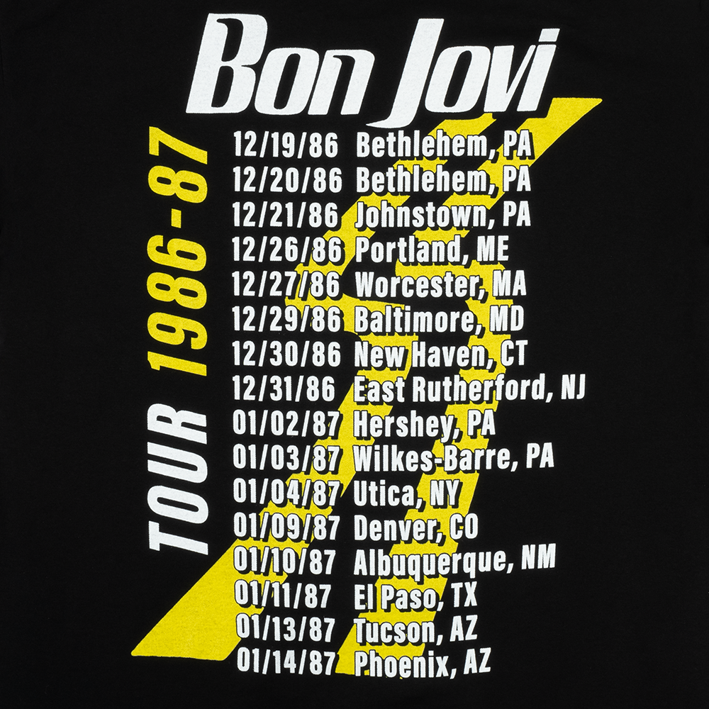 Bon Jovi Slippery When Wet Vintage Tour T Shirt Bon Jovi Official Store 2198