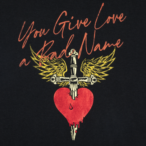 You Give Love A Bad Name Women's T-Shirt Detail
