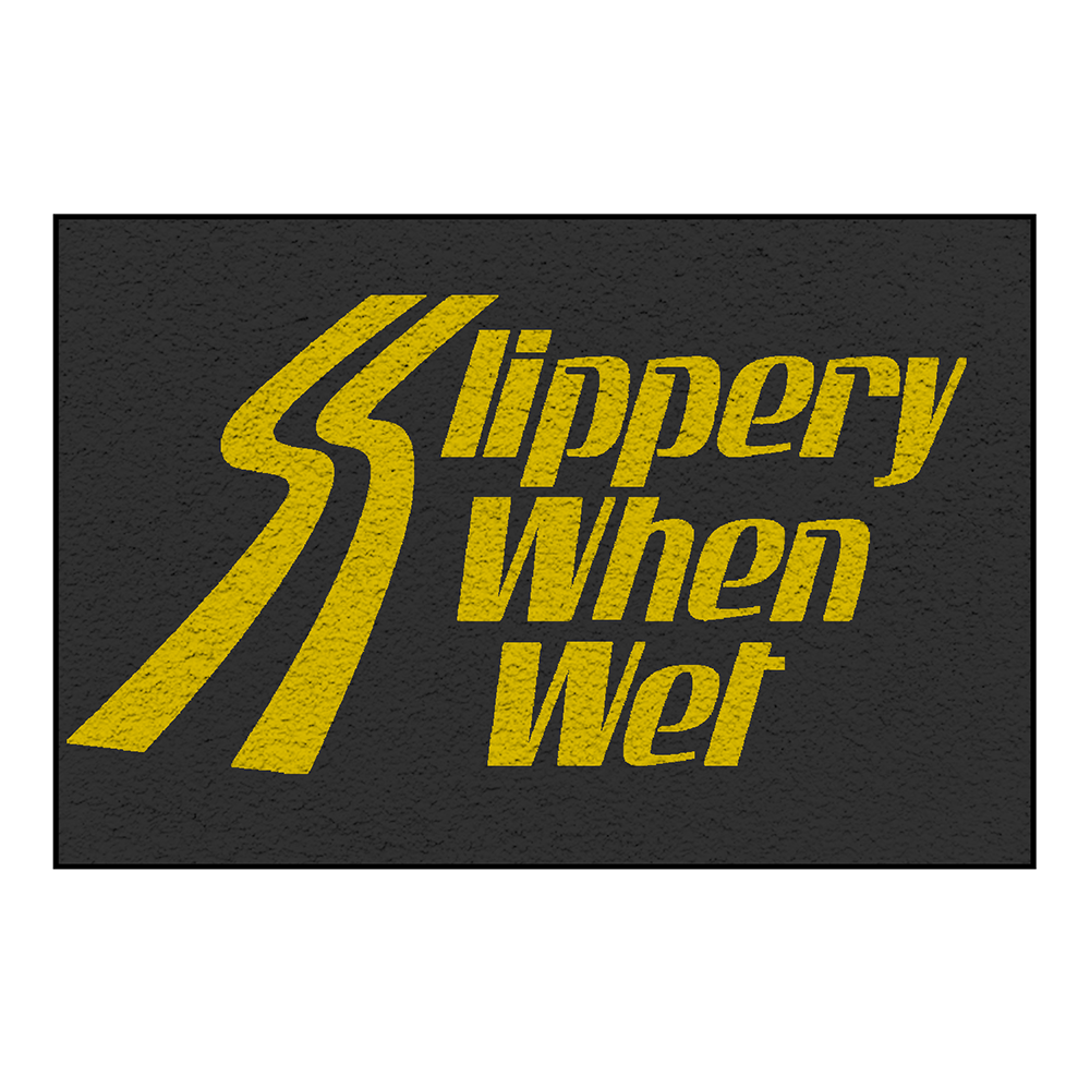 Slippery When Wet Welcome Mat