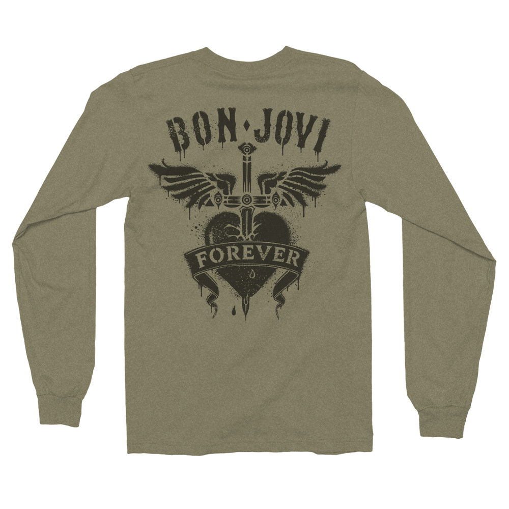 Heart & Dagger Military Green Long Sleeve-1