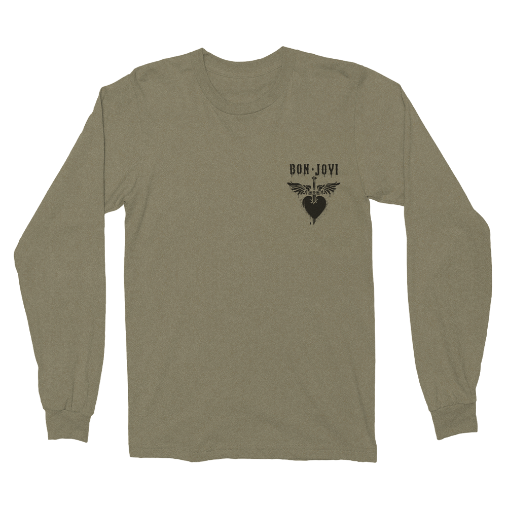Heart & Dagger Military Green Long Sleeve