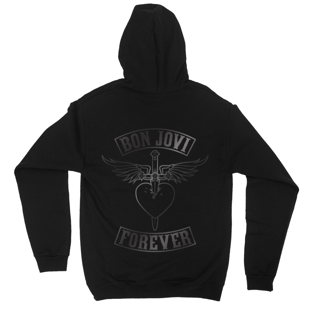 Black on Black Patch Hoodie