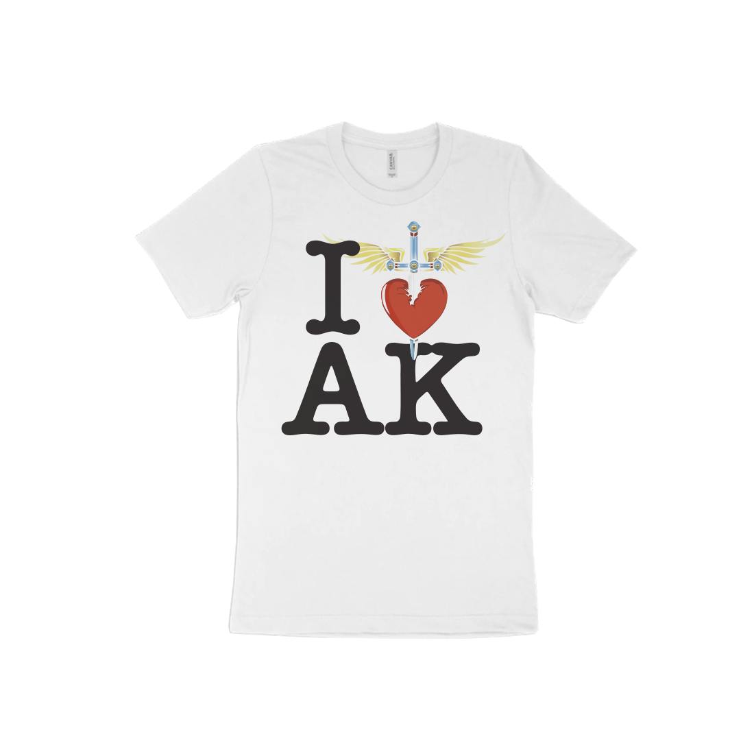 I Heart White T-Shirt - AK