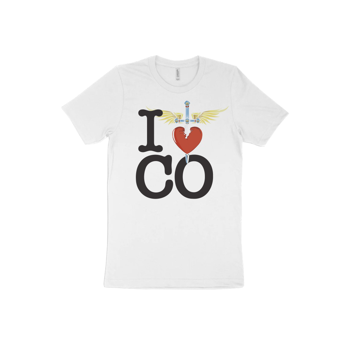 I Heart White T-Shirt - Central - Bon Jovi Official Store
