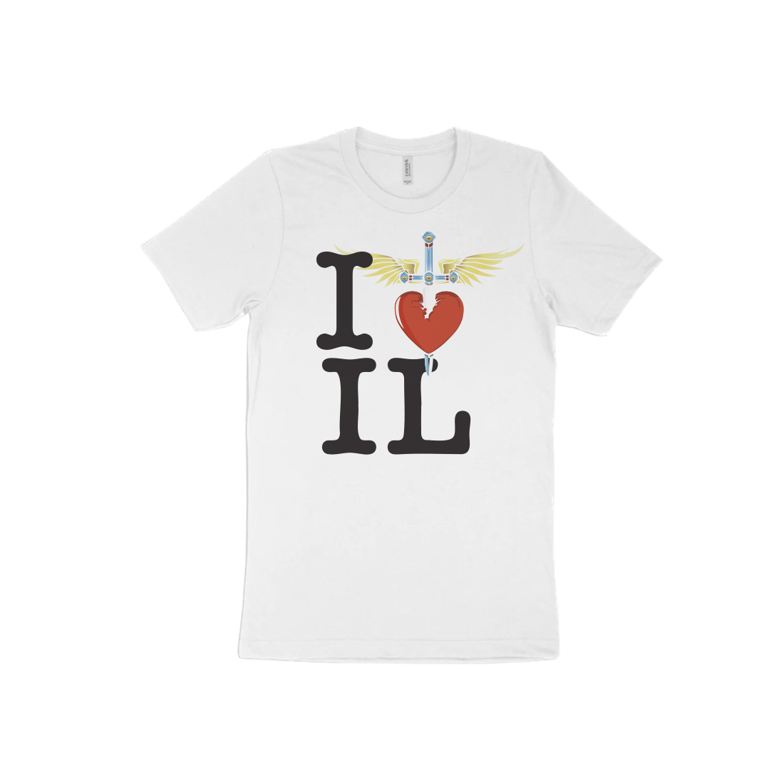 I Heart White T-Shirt - Central - Bon Jovi Official Store