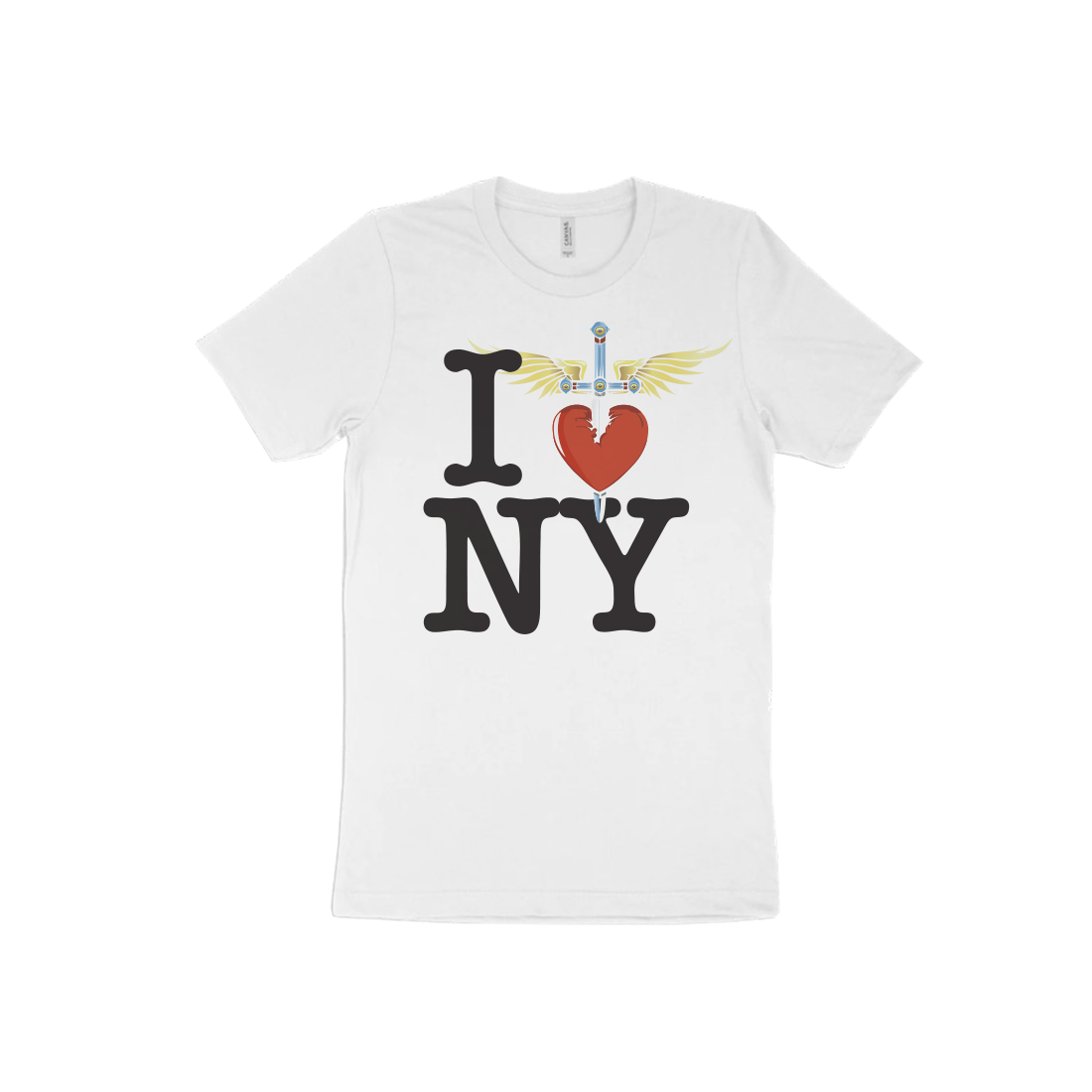 I Heart White T-Shirt - East - Bon Jovi Official Store