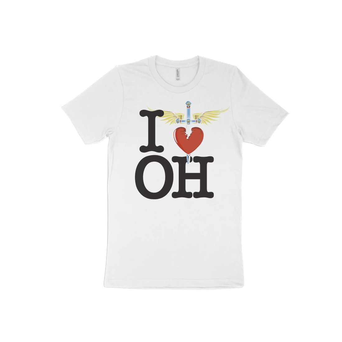 I Heart White T-Shirt - Central - Bon Jovi Official Store