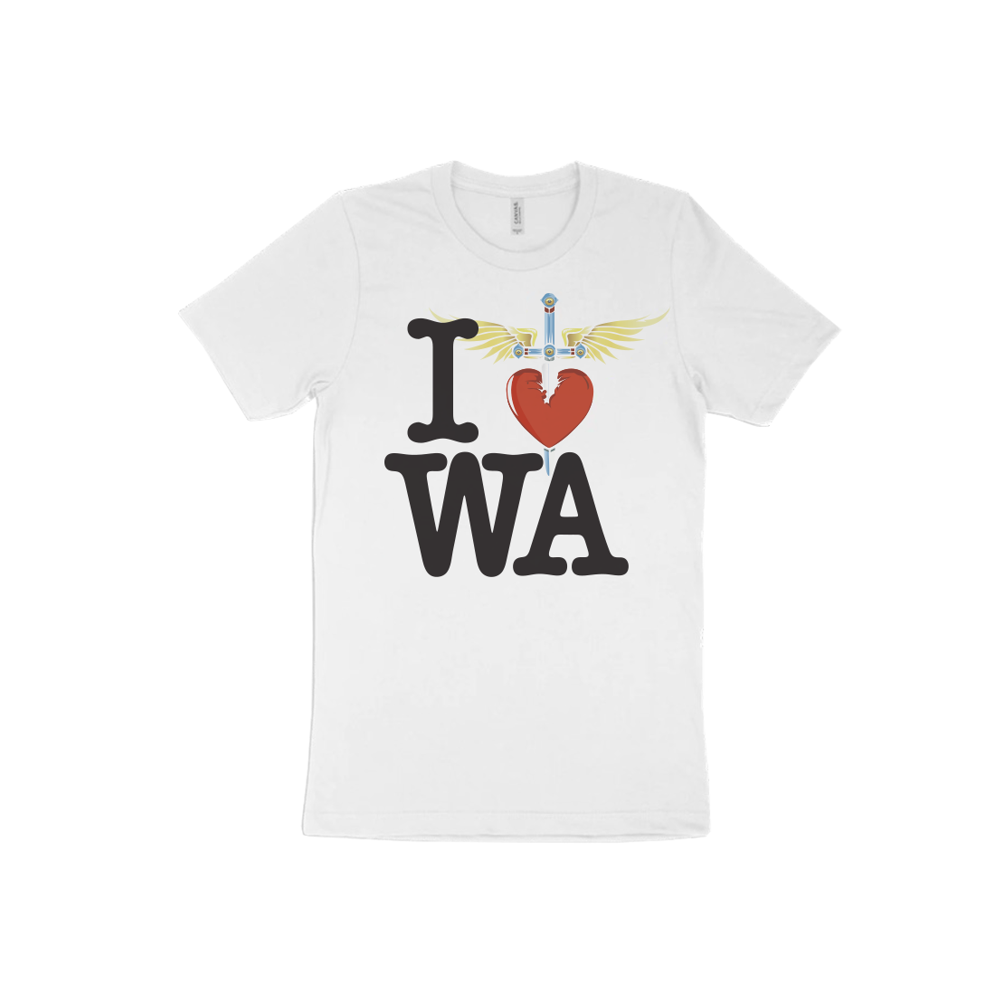 I Heart White T-Shirt - WA