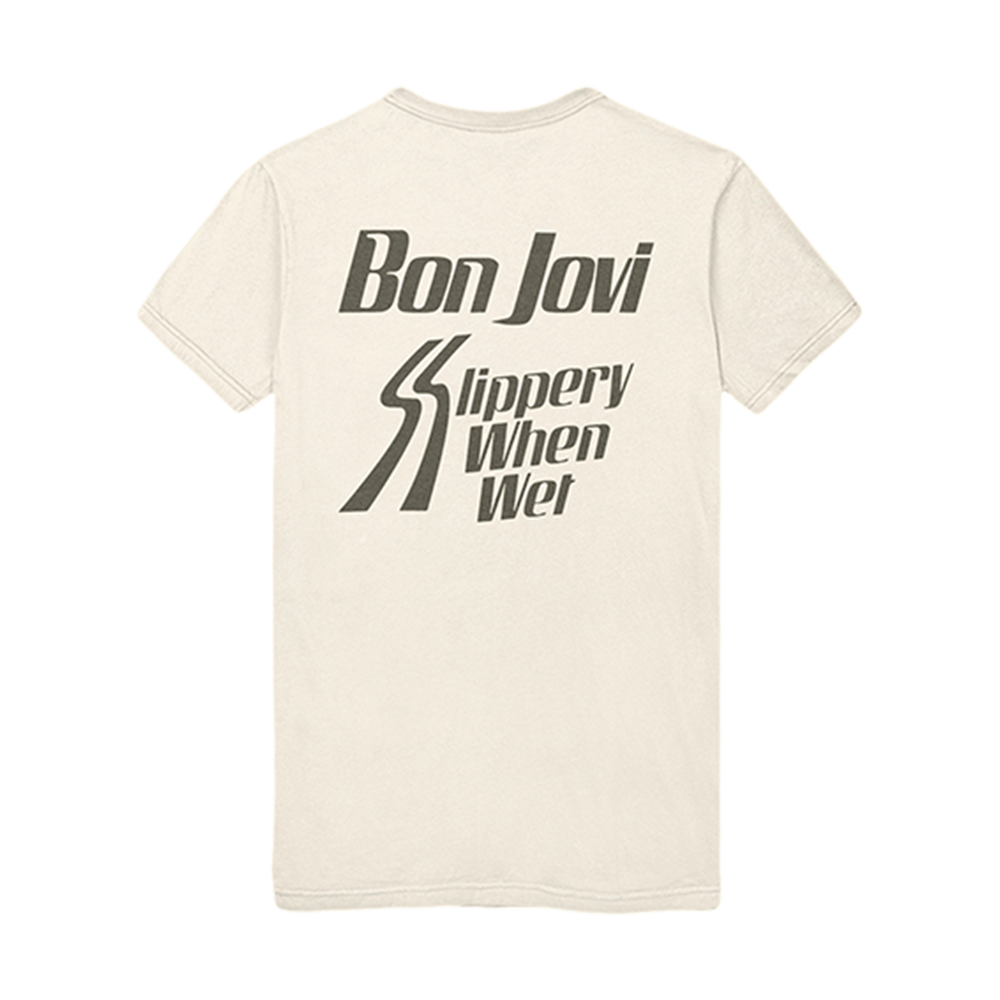 Bon Jovi Slippery When Wet Cassette T-Shirt Back